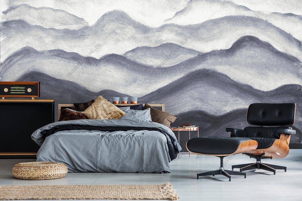 Фотообои Синие 3д холмы  9-1365