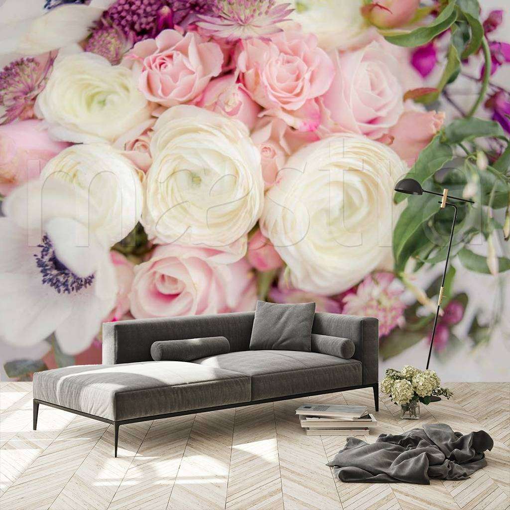 Фотообои Белые розы живые  7-820