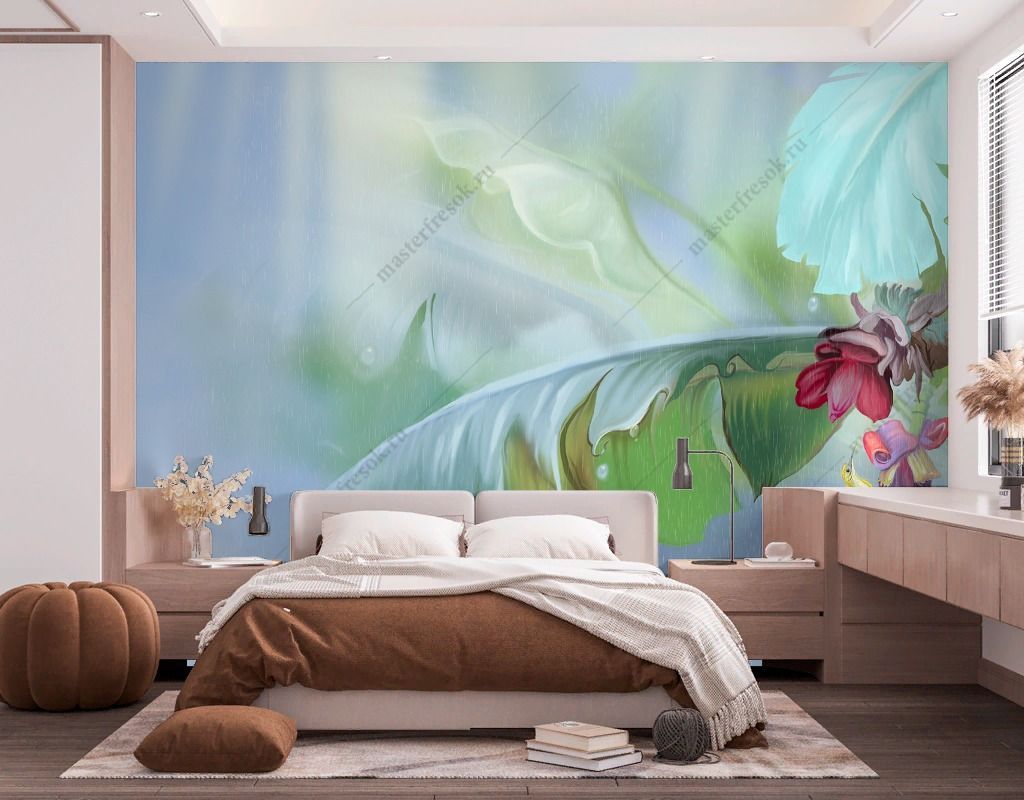 Фотообои Лист пальмы 3д  13-379