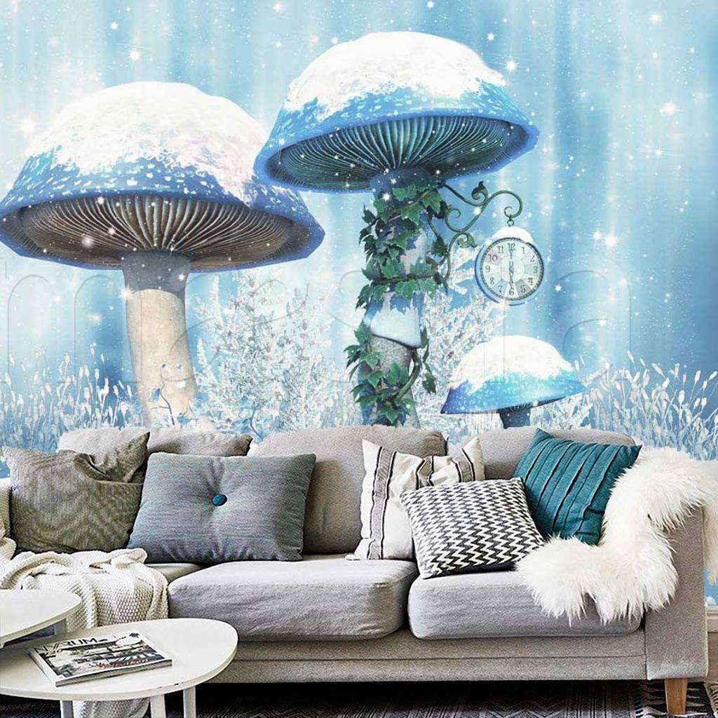 Фотообои 3д зимние часы  9-034