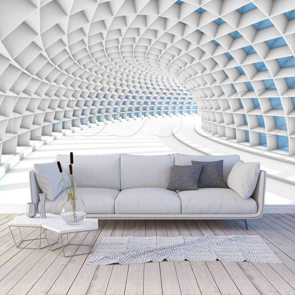 Фотообои в интерьере 3д арка в виде воронки  10-549 фото