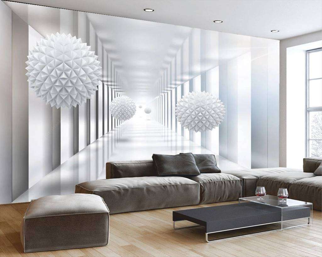 Фотообои в интерьере объемные шары  15-708 фото