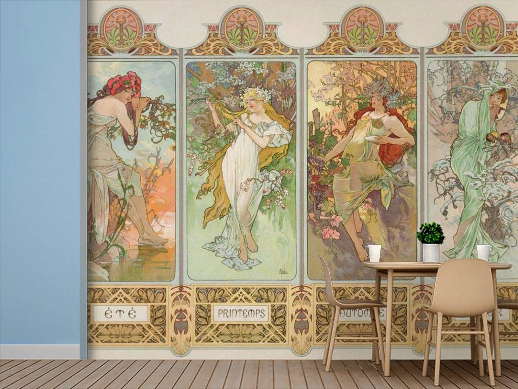 Фотообои Альфонс Мариа Муха – Времена года  8-175