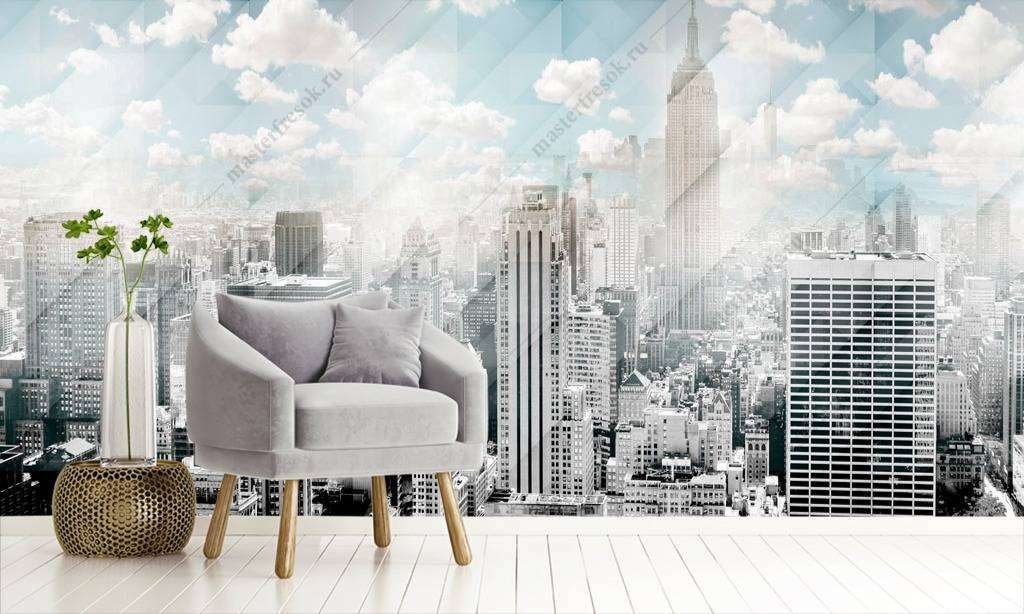 Фотообои в интерьере нью-йорк  13-144 фото