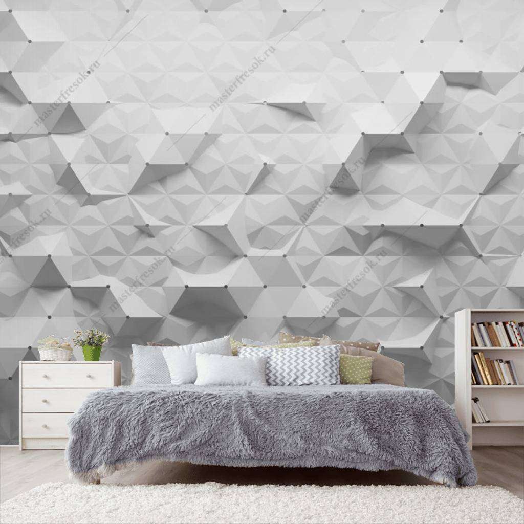 Фотообои в интерьере 3д объемные соты  10-815 фото