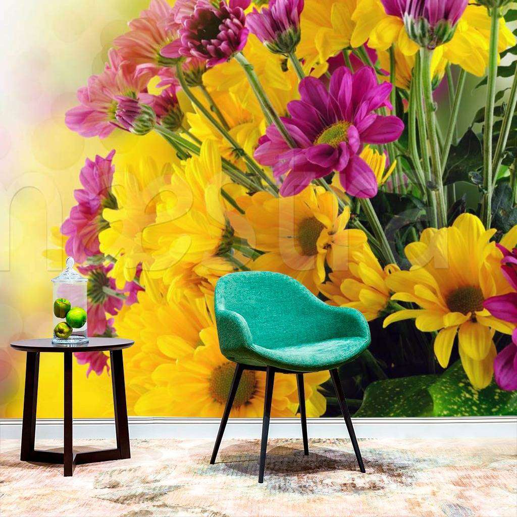 Фотообои Красивый букет крупный цветов  4-056