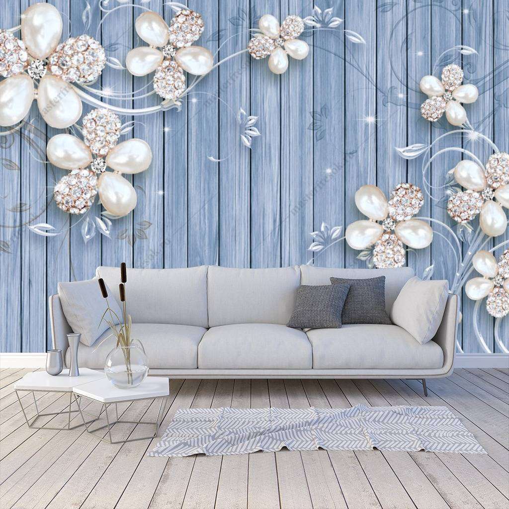 Фотообои в интерьере 3д цветы на щите  10-639 фото