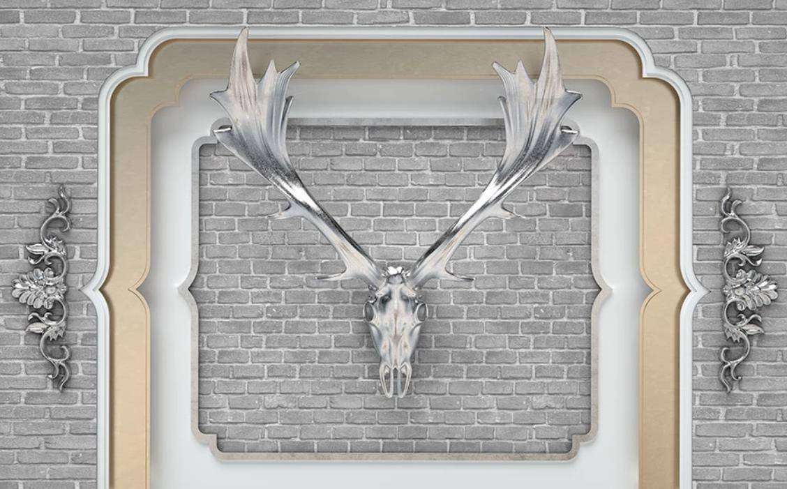 Фотообои в интерьере 3д панно охотника  15-393 фото