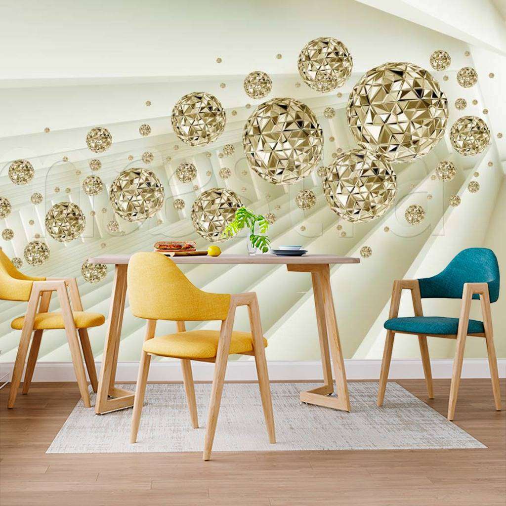 Фотообои 3д шары уходящие в даль  10-494