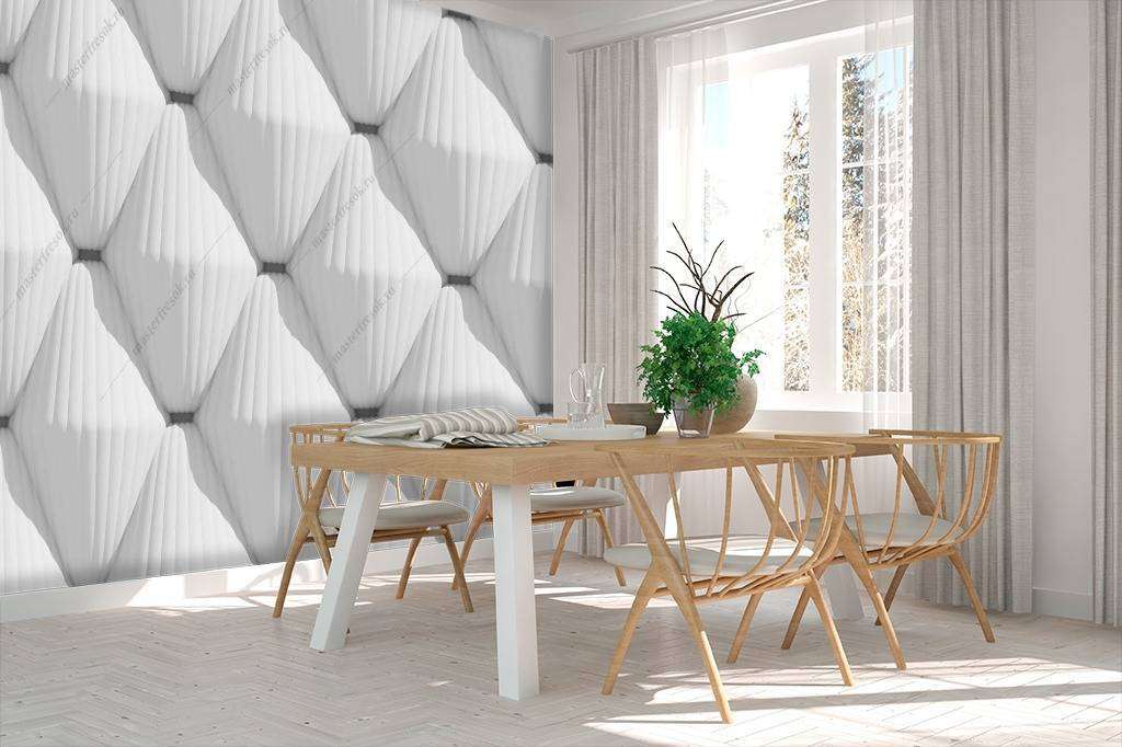 Фотообои 3д белый объемный фон  10-810