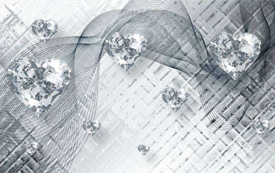 Фотообои в интерьере 3д драгоценности  15-449 фото