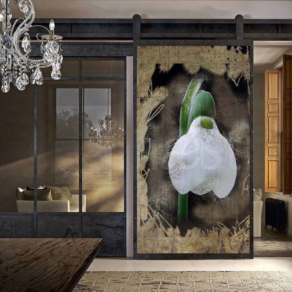 Фотообои Белый цветок абстракция  2-109