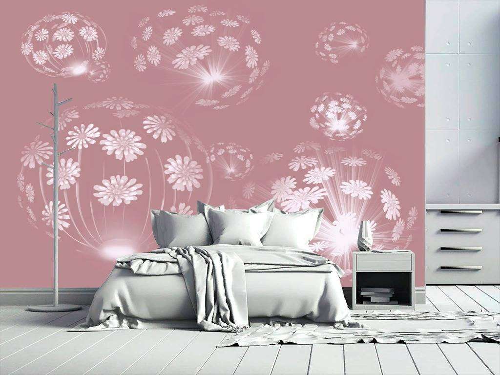 Фотообои в интерьере одуванчики 3д  13-076 фото