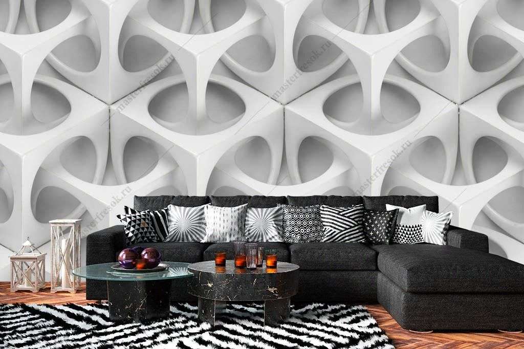 Фотообои в интерьере 3д фигуры  9-1573 фото