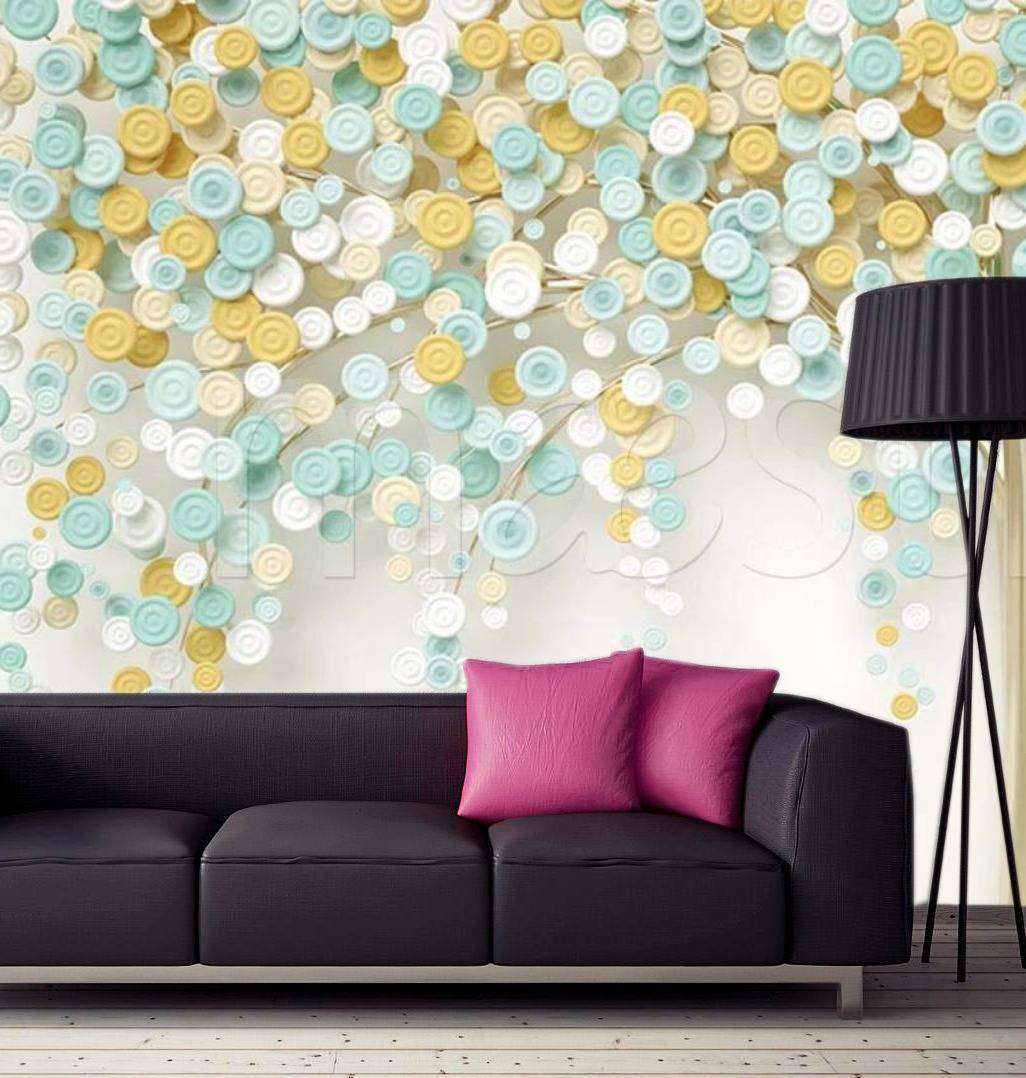 Фотообои в интерьере 3д стереоскопическое дерево  15-010 фото