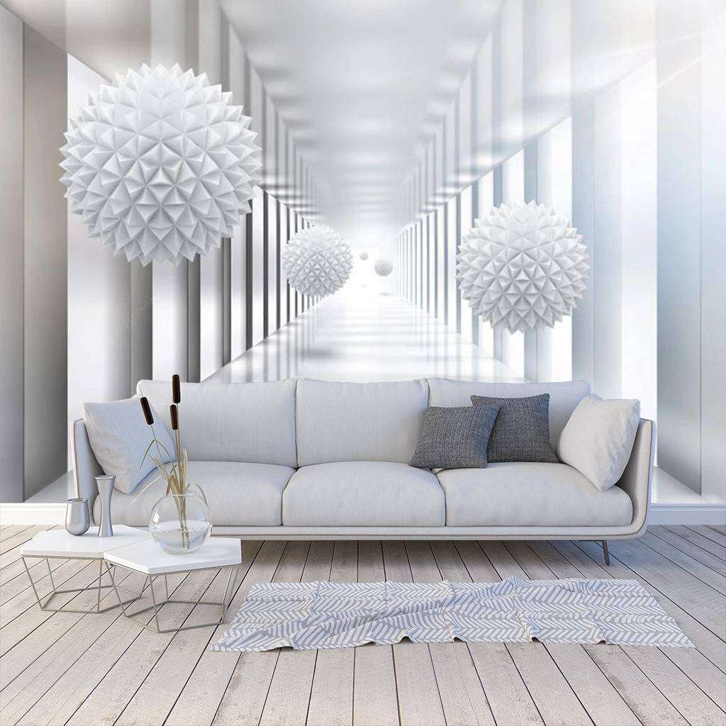 Фотообои в интерьере объемные шары  15-708 фото