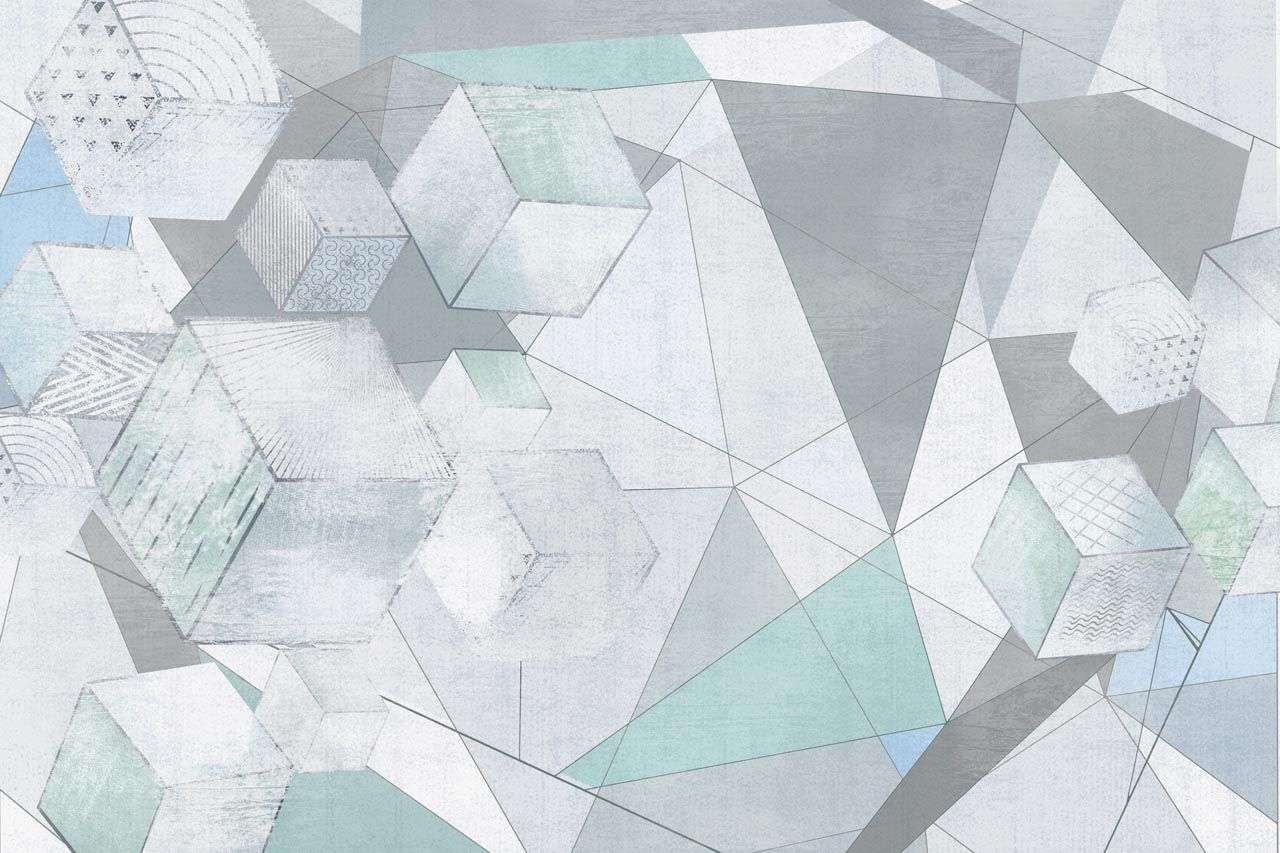 Фотообои в интерьере 3д кубы  13-542 фото