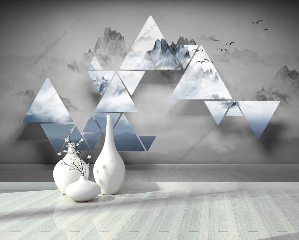 Фотообои 3д треугольник  10-917