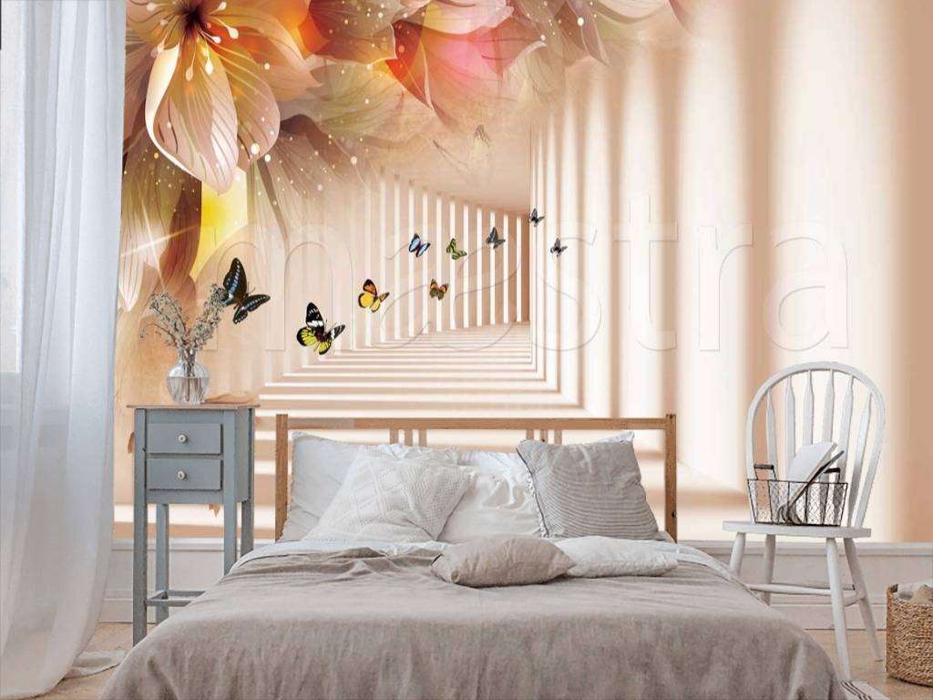 Фотообои Тоннель с бабочками  10-393