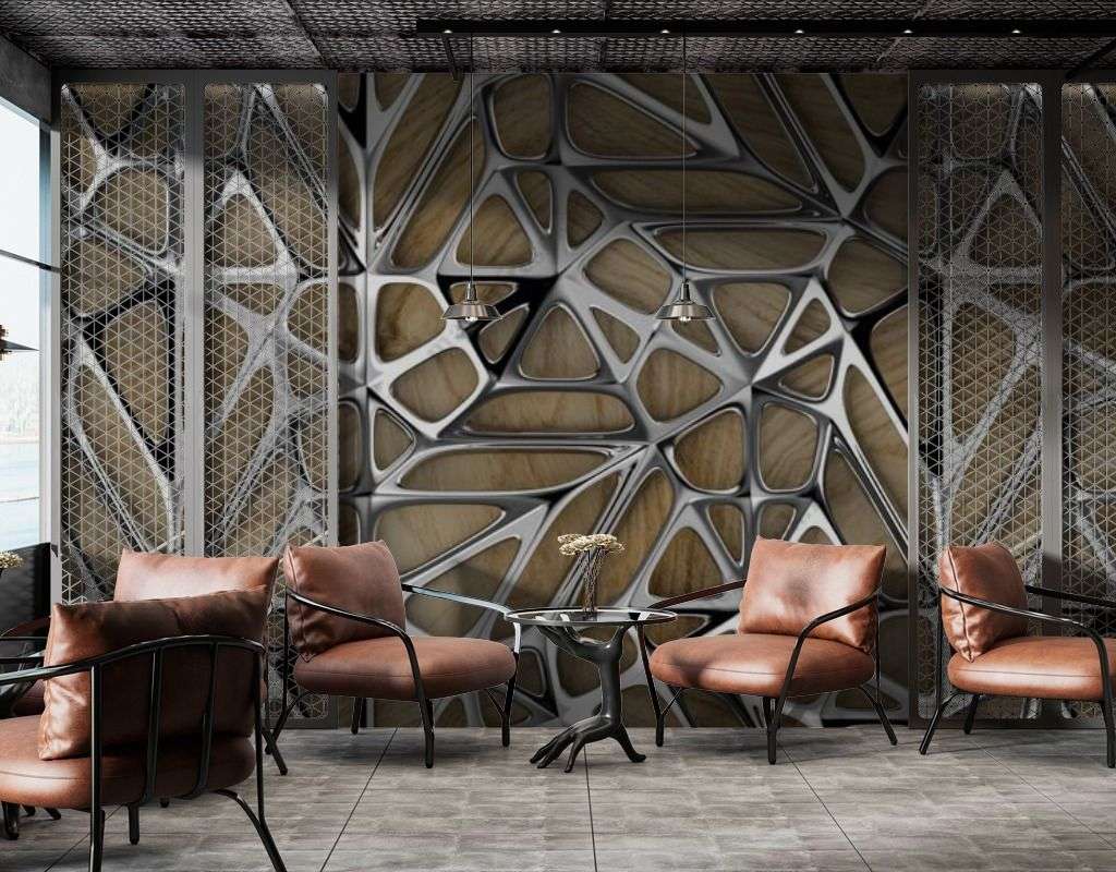 Фотообои в интерьере 3д стекло  9-1585 фото