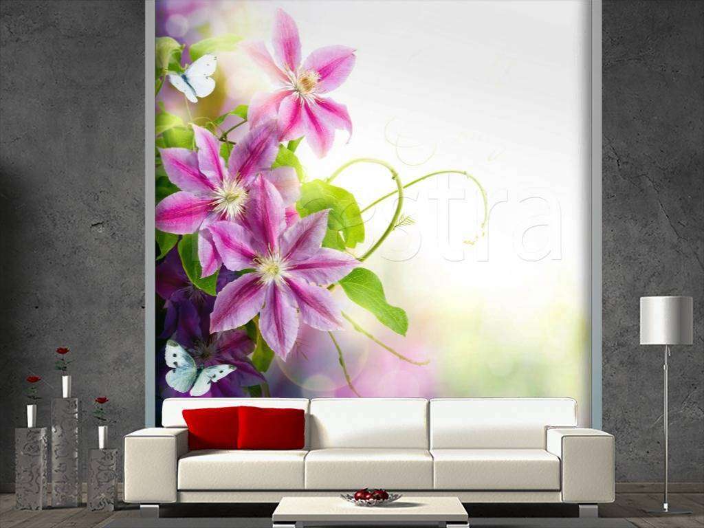 Фотообои Крупные сиреневые цветы  4-046
