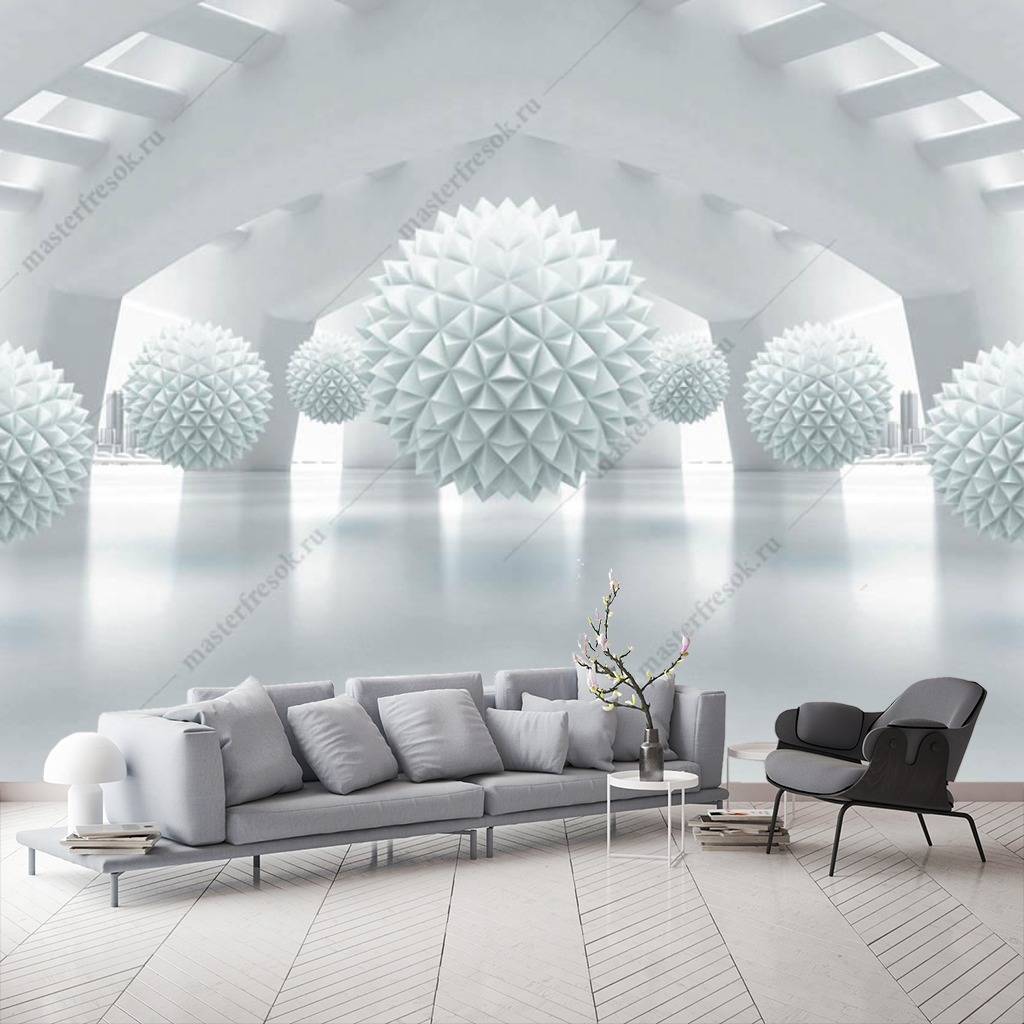 Фотообои 3д объемные фактурные шары  10-791