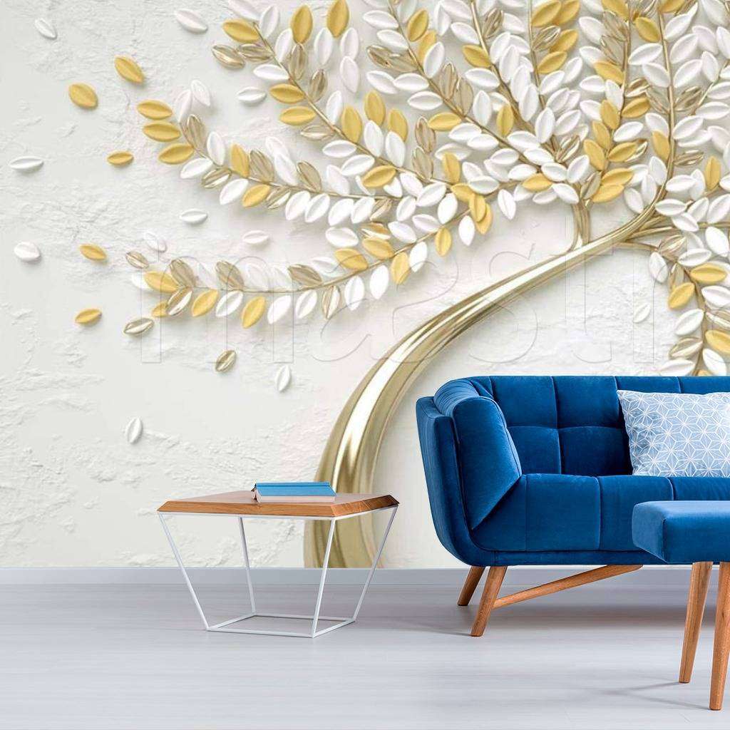 Фотообои в интерьере дерево 3д трехмерный рельеф  15-028 фото