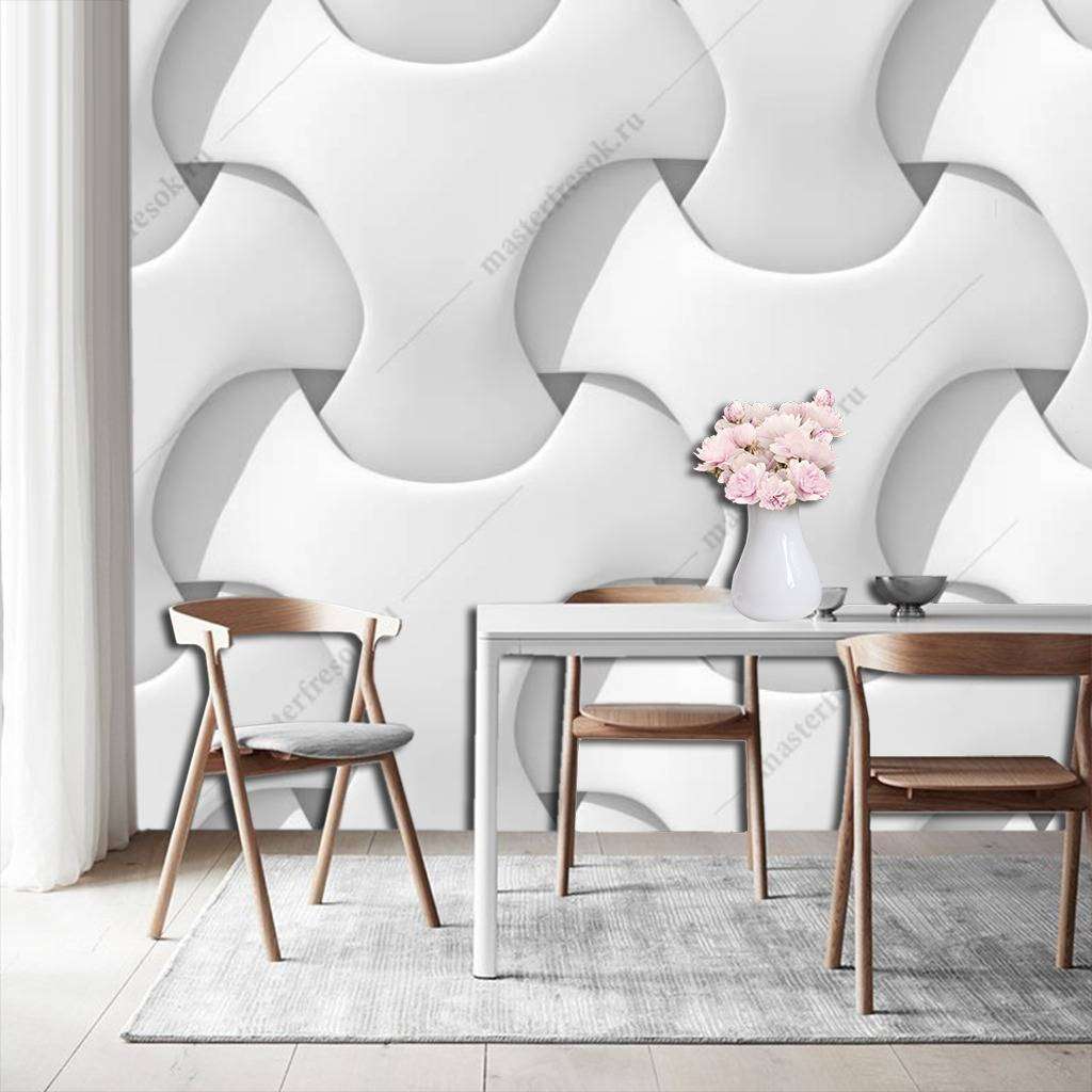Фотообои в интерьере 3д переплетение  10-820 фото