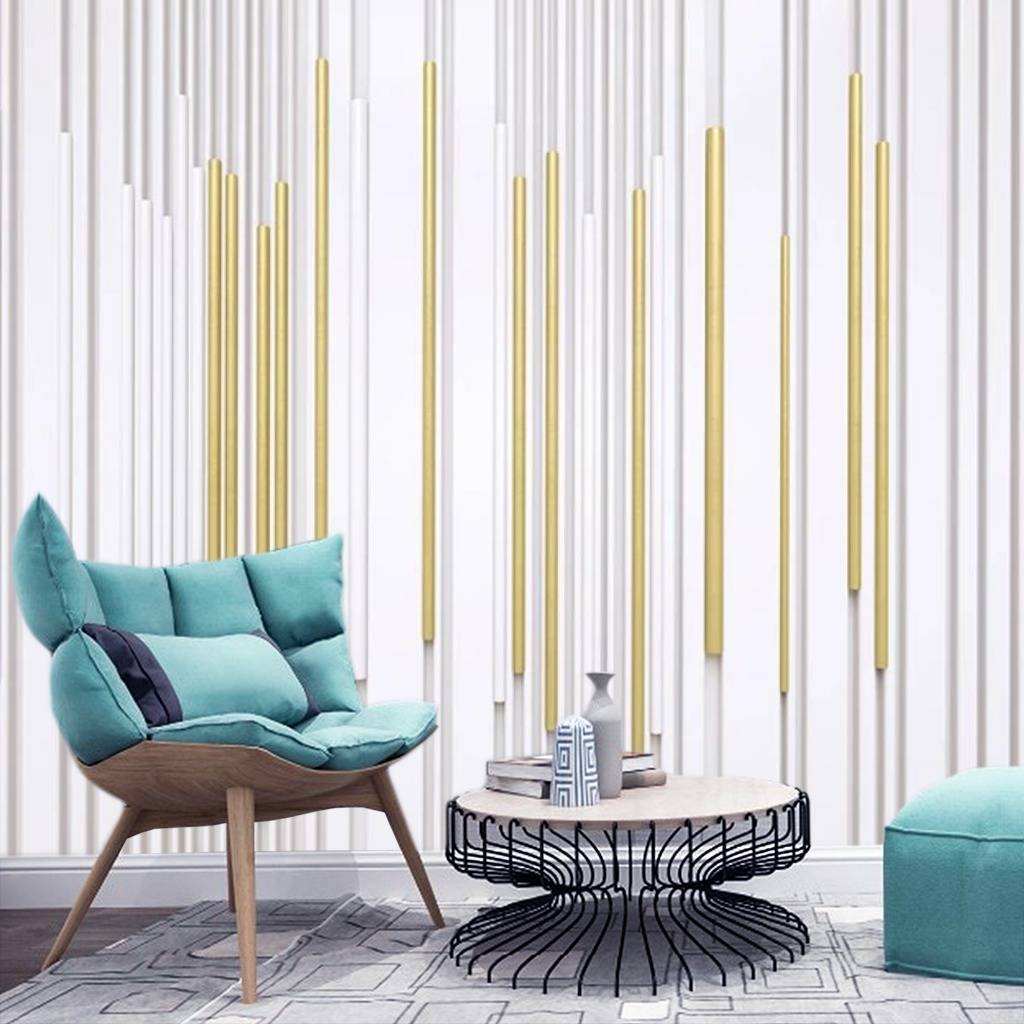 Фотообои Золотые 3д трубочки  15-464