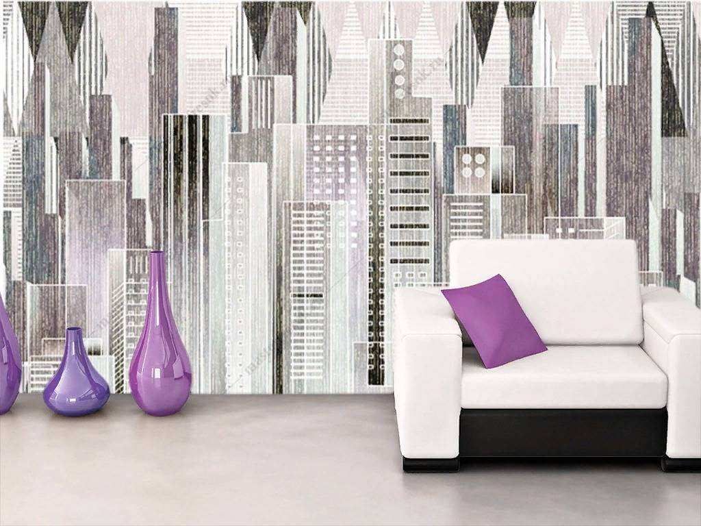 Фотообои в интерьере небоскребы города  15-844 фото