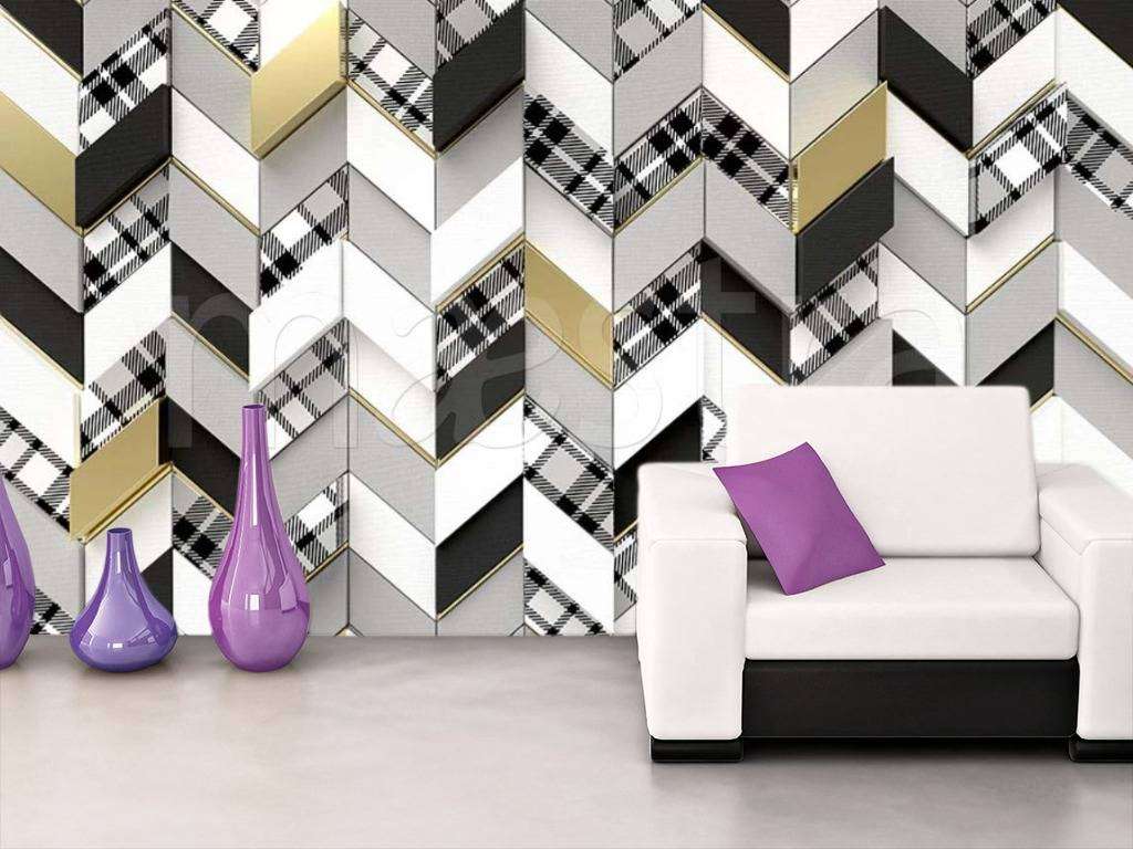 Фотообои в интерьере мозаика 3д  15-019 фото
