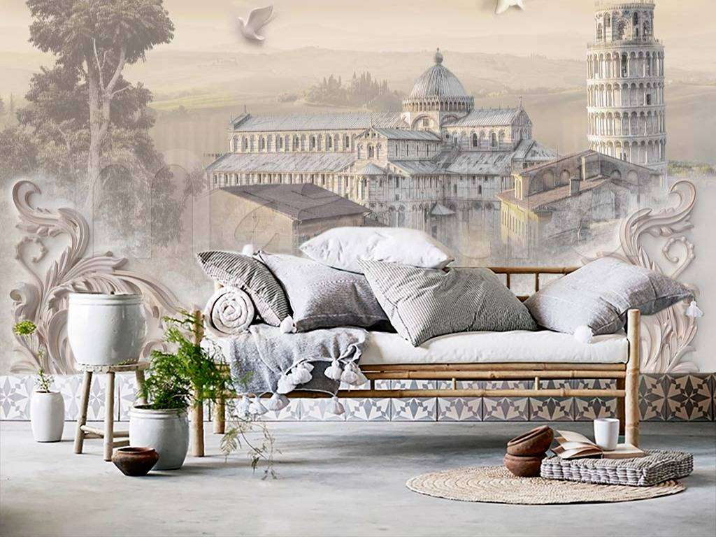 Фотообои Город с орнаментом  7-767