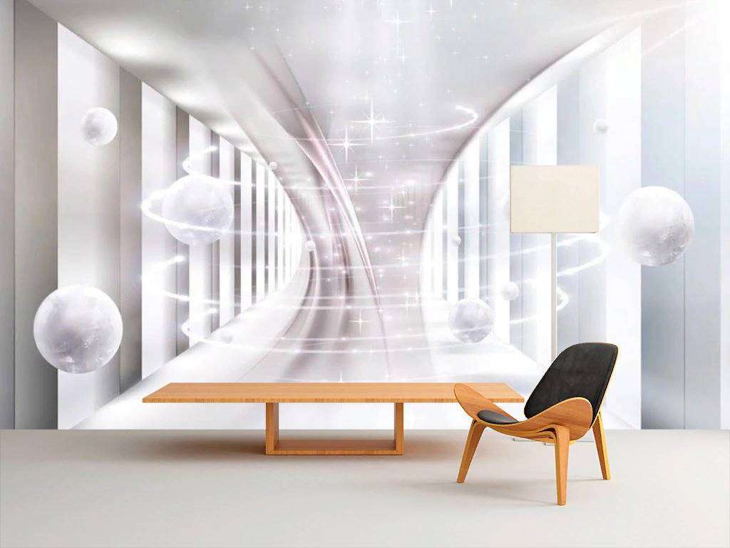 Фотообои в интерьере вихрь шаров  15-711 фото