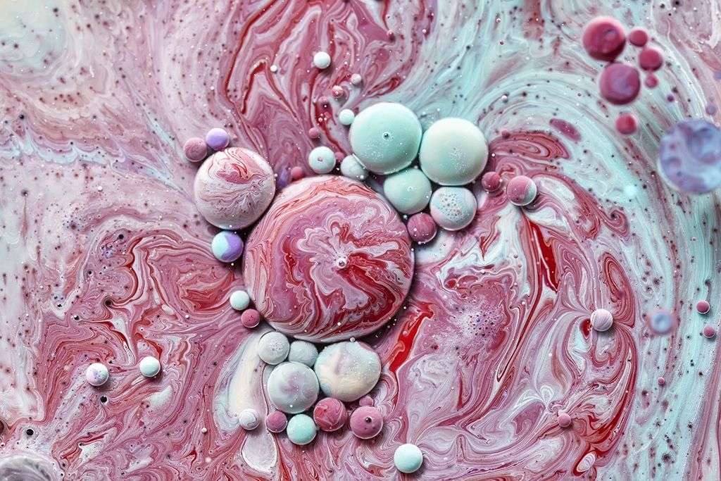 Фотообои в интерьере красочные пузыри  9-1409 фото