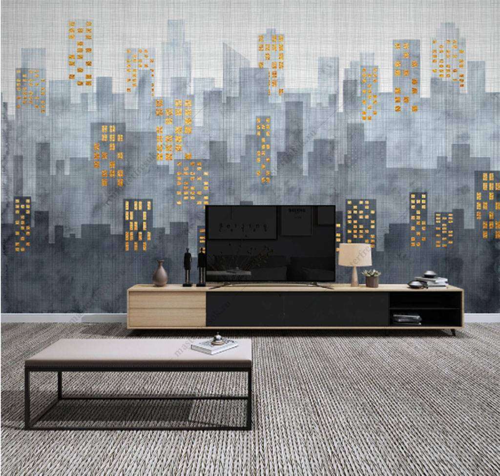 Фотообои в интерьере ночной город  15-863 фото