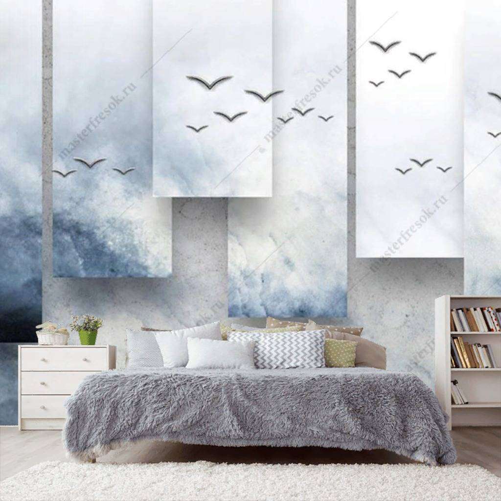 Фотообои в интерьере геомерия-картина  16-132 фото