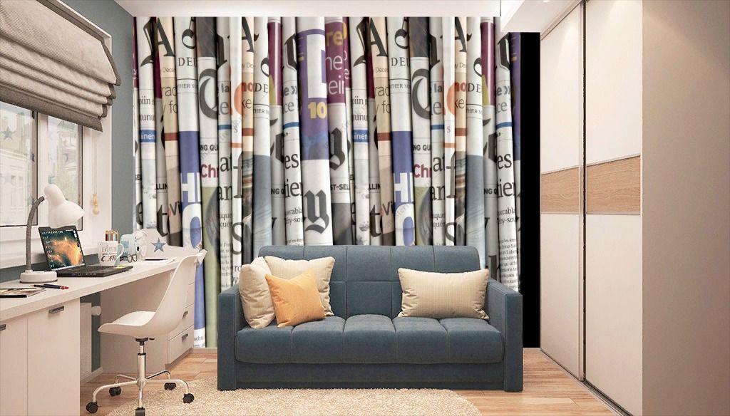 Фотообои Стопка журналов на полке  9-1437