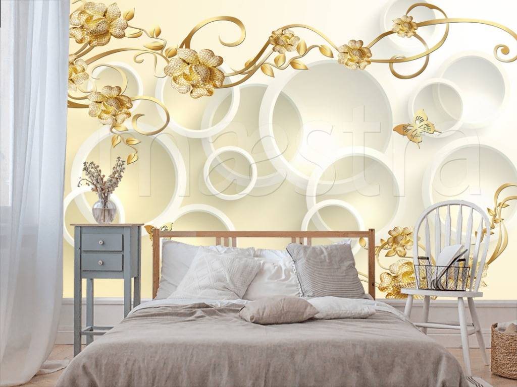 Фотообои 3д стереоскопические круги  10-571