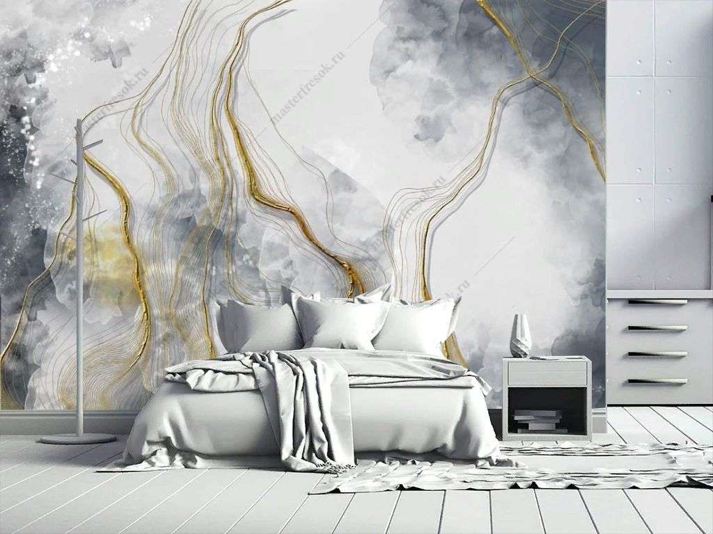 Фотообои в интерьере 3д молния  10-918 фото