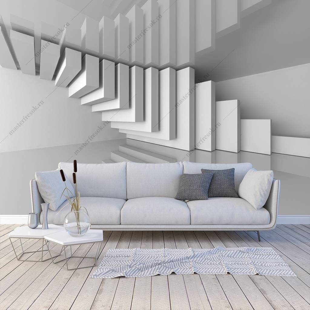 Фотообои 3д зеркальная геометрия  10-795