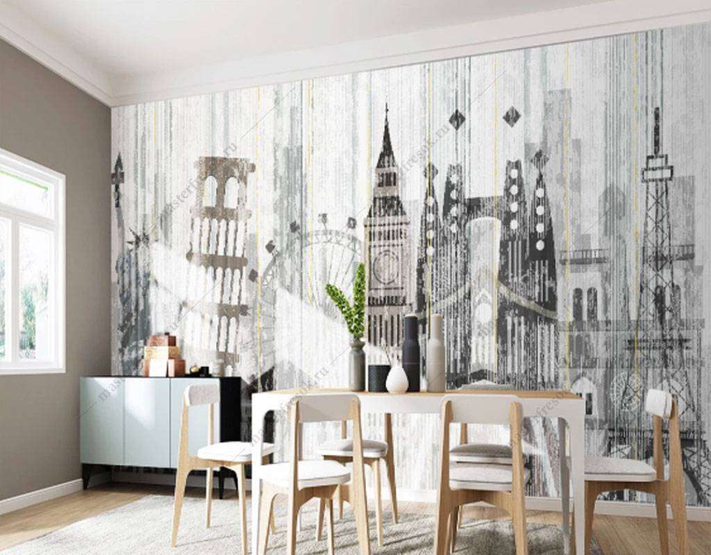 Фотообои в интерьере пизанская башня  15-855 фото