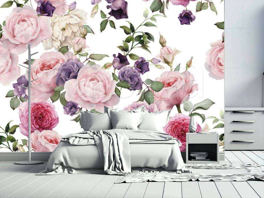Фотообои Розовые цветы обои  9-086
