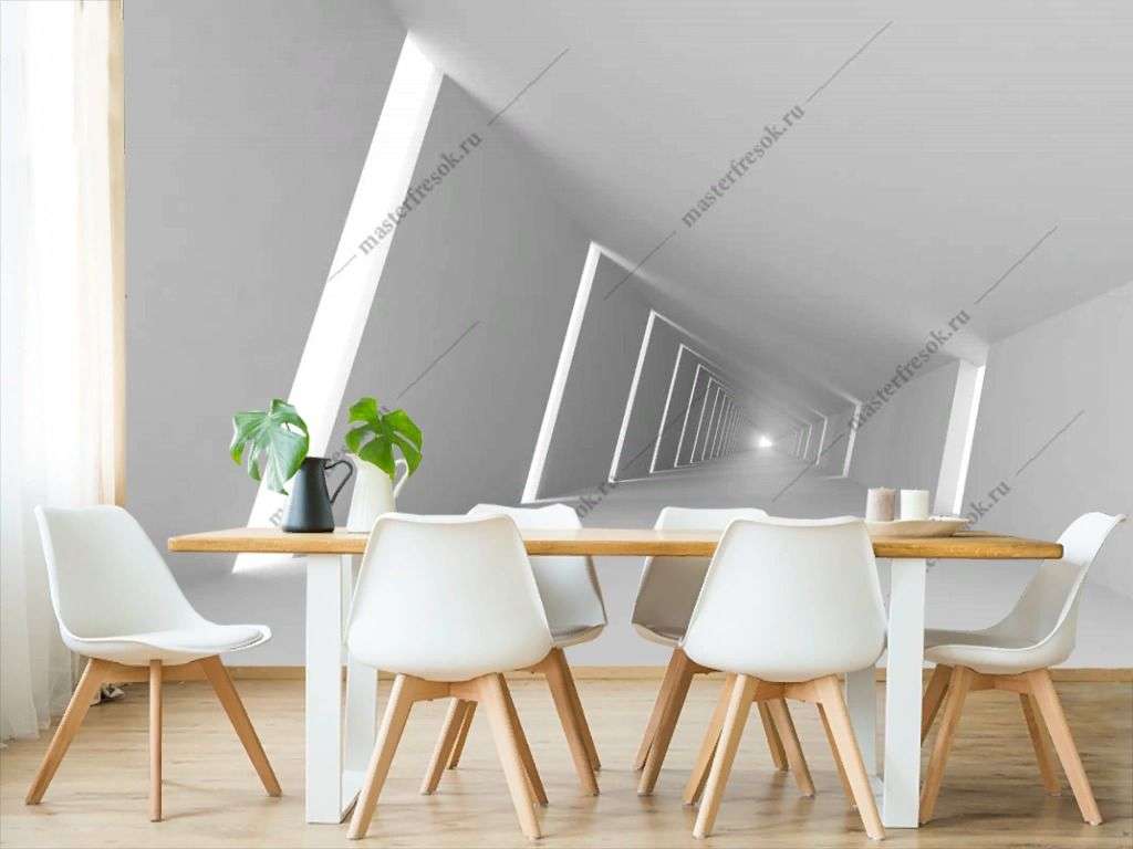 Фотообои в интерьере тоннель 3д  10-960 фото