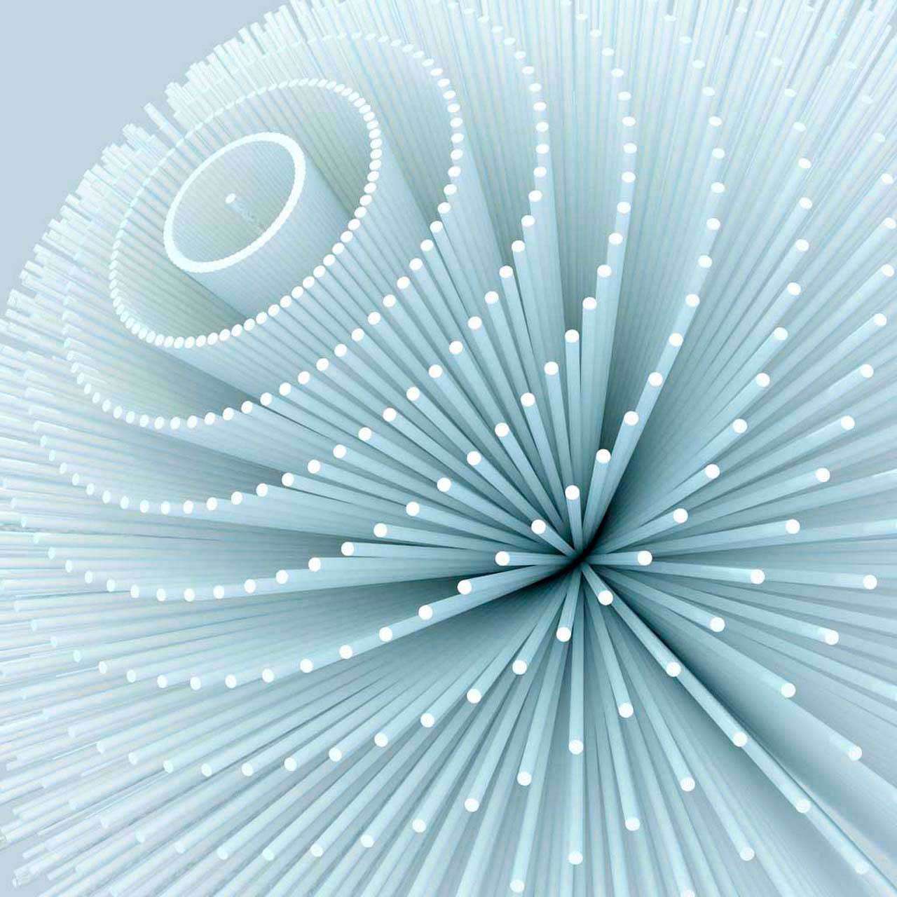 Фотообои в интерьере объемная геометрия кругами  10-442 фото