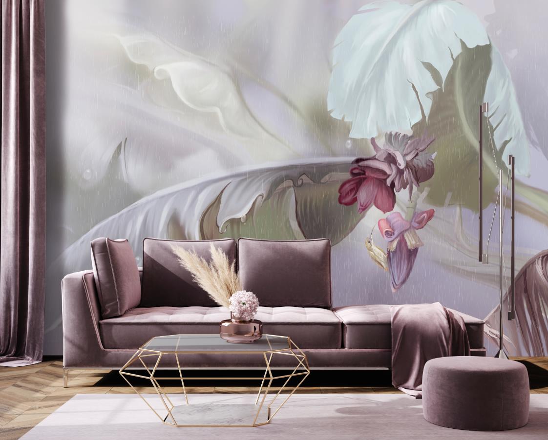 Фотообои Листья тропические 3д  13-378