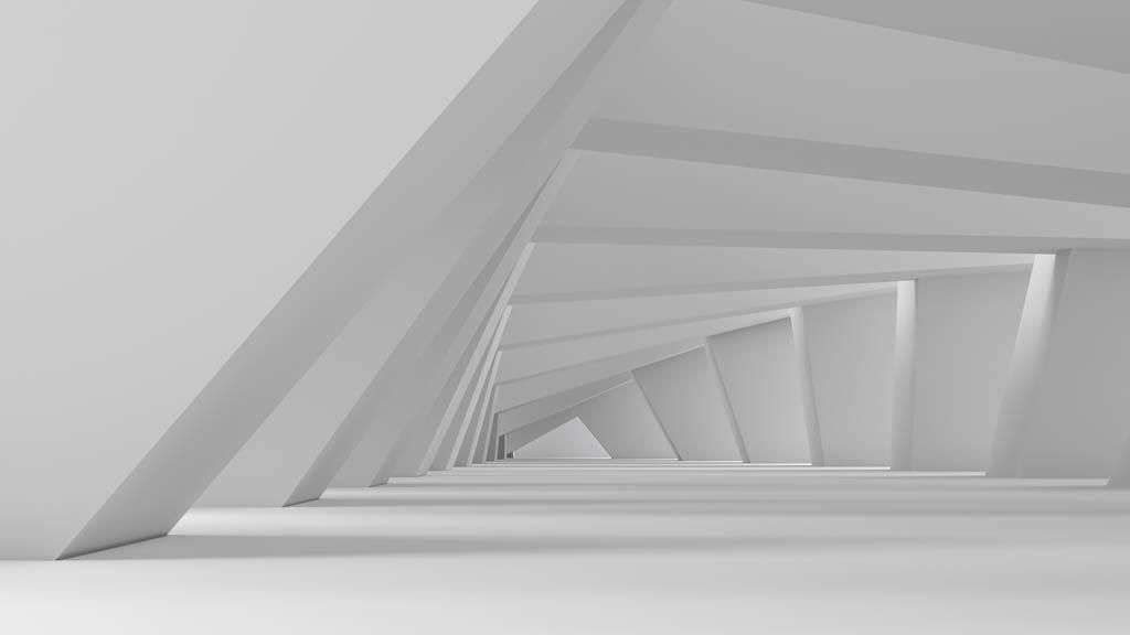 Фотообои в интерьере 3д ломаный коридор  10-790 фото