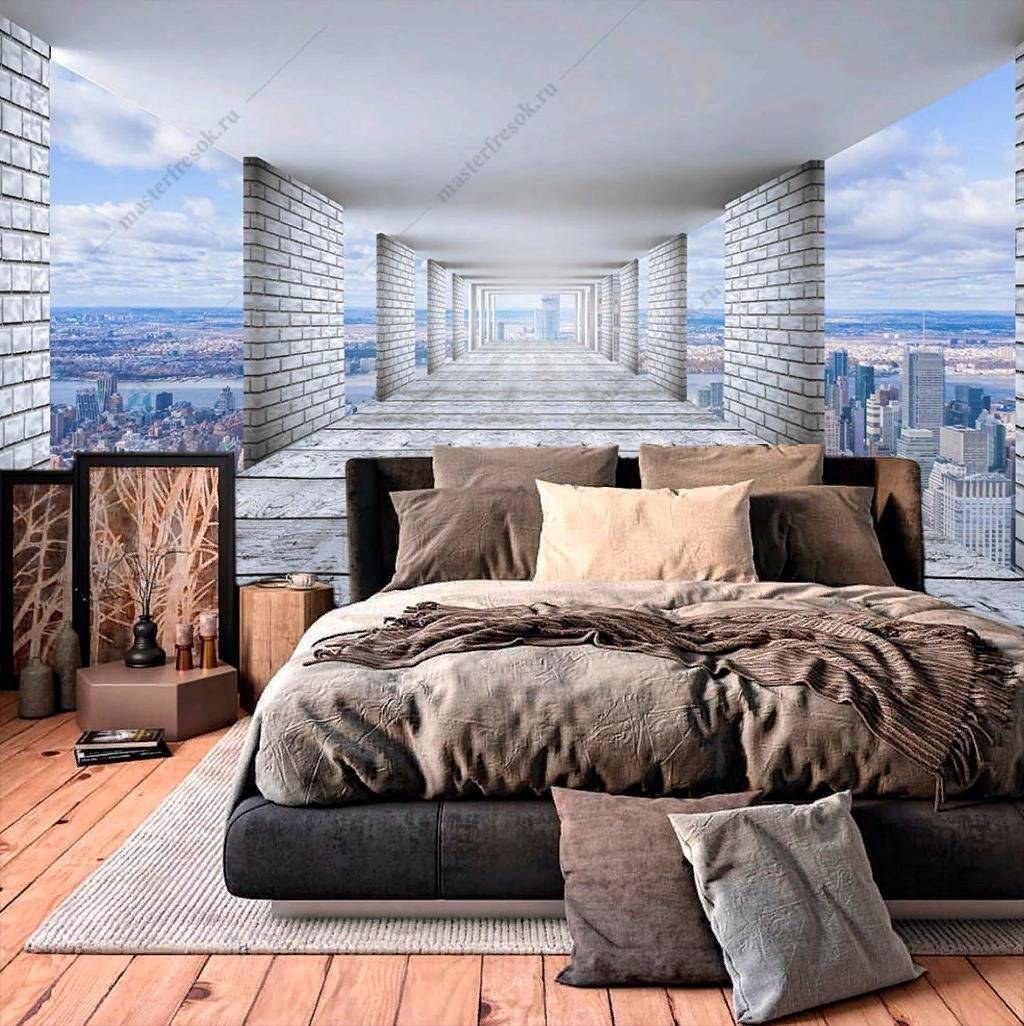 Фотообои 3д Тоннель и голубое небо  9-1188