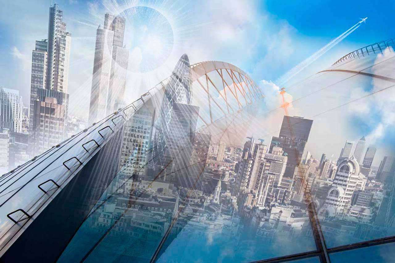 Фотообои в интерьере абстракция. городские мотивы  7-369 фото