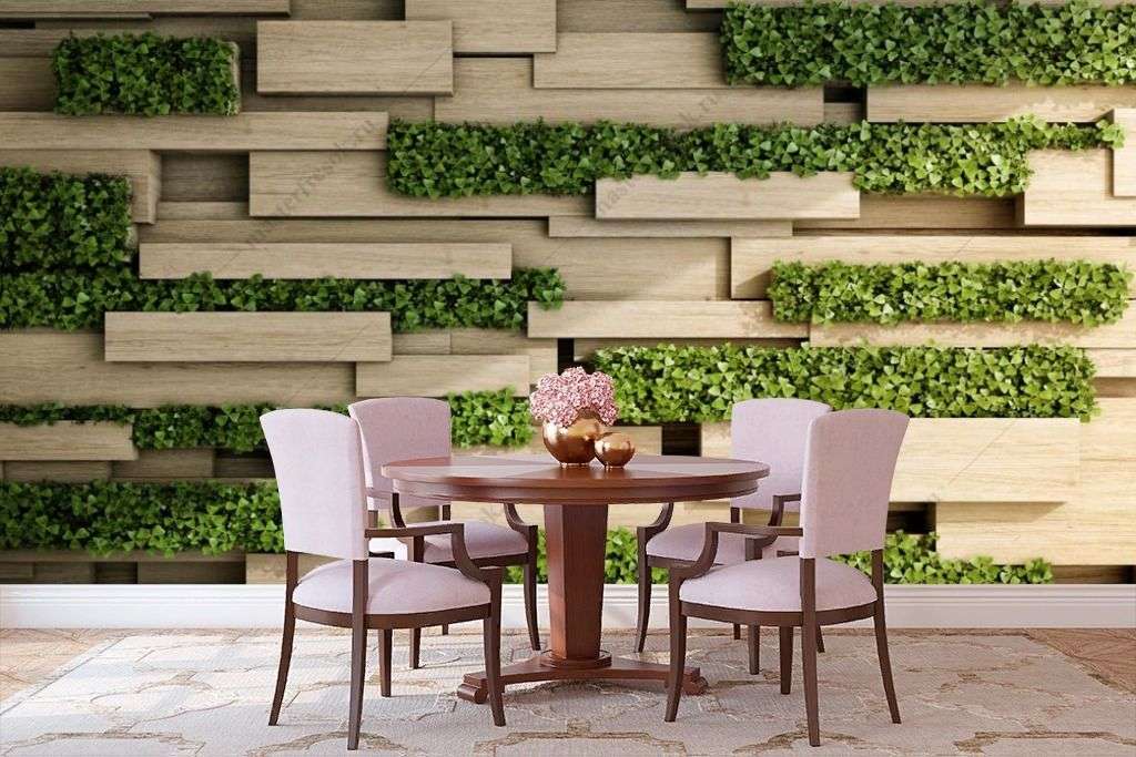 Фотообои в интерьере живая 3д стена  10-885 фото