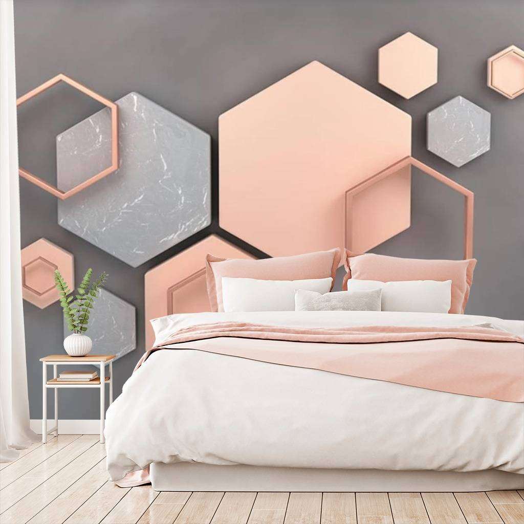 Фотообои 3д стереоскопические розовые  15-364